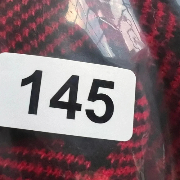 LOFT Womens Red & Black Buffalo Plaid Mock Neck Sweater Size XXSP holidays - Picture 10 of 10